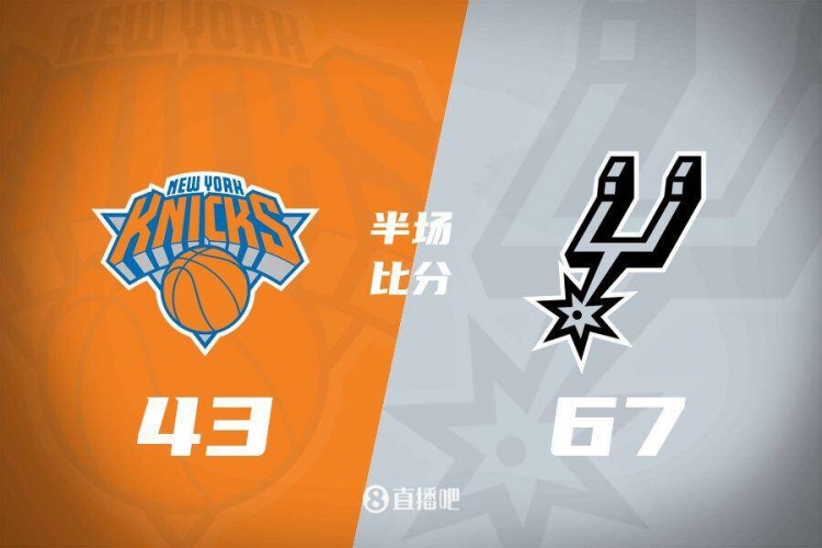 花了？馬刺半場4人得分上雙67-43領先尼克斯24分 唐斯19分