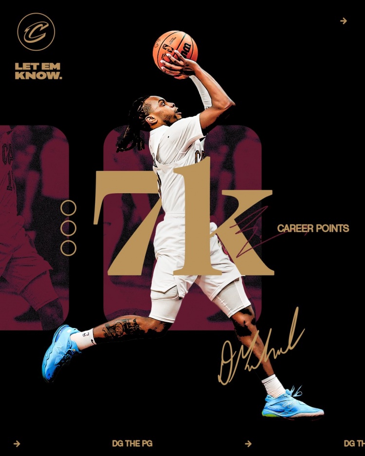 未來可期！加蘭騎士生涯得分達(dá)到7000分 隊(duì)史第11位！