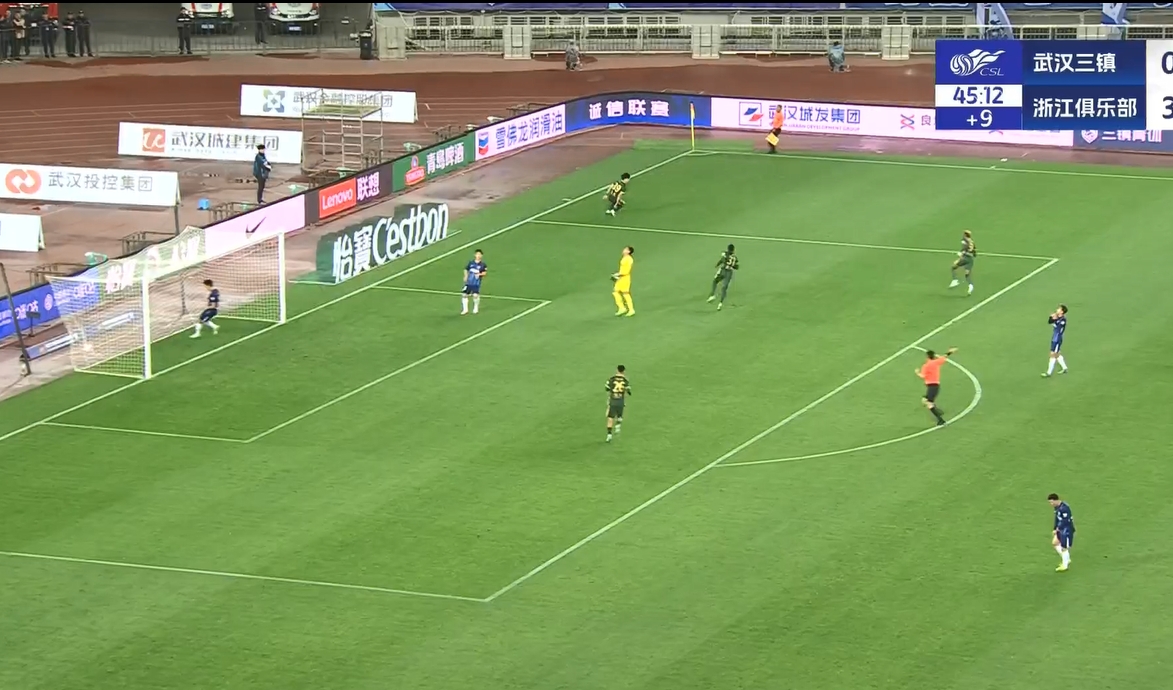 18歲王鈺棟中超處子球！三鎮(zhèn)后防白給，浙江半場4-0領先