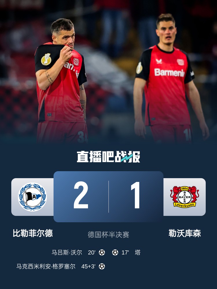 比勒菲爾德是史上第4支晉級(jí)德國(guó)杯決賽的德丙球隊(duì)，此前3隊(duì)未奪冠